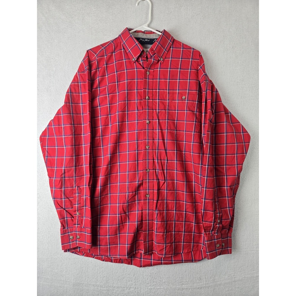 Wrangler George Strait Mens Shirt Long Sleeve Cotton Red Size‎ XXL